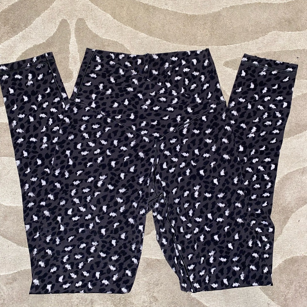 Aerie Leopard Print Crossover Leggings